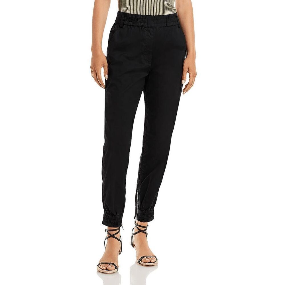 Derek Lam 10 Crosby Phoenix Womens Zipper Hem Ruched Jogger Pants